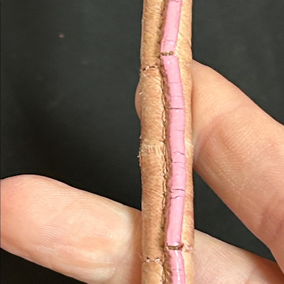 Rare DOLCE & GABBANA Hard to Find Eel Skin Leather Pink w Gold Tone Satchel Bag - Picture 13 of 17